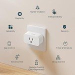 Linkind Matter Smart Plug with Remote, Work with Apple Home, Siri, Alexa, Google Home, SmartThings, Smart Outlet 15A/1800W Max, Smart Home Automation, Remote Control,Timer&Schedule, 2.4G Wi-Fi, 4 Pack