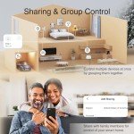 GHome Smart Plug 5GHz, 15A WiFi Smart Plugs That Work with Alexa and Google Home, Smart Home WiFi Outlet with Remote Control and Timer ,5GHz&2.4GHz Wi-Fi Compatible, ETL FCC Listed, White, 4 Pack