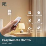 Linkind Matter Smart Plug with Remote, Work with Apple Home, Siri, Alexa, Google Home, SmartThings, Smart Outlet 15A/1800W Max, Smart Home Automation, Remote Control,Timer&Schedule, 2.4G Wi-Fi, 4 Pack