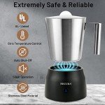 Secura Detachable Milk Frother, 17oz Electric Milk Steamer Stainless Steel, Automatic Hot/Cold Foam and Hot Chocolate Maker with 2 in 1 Function Whisks (Upgraded)