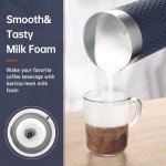 SIMPLETASTE Milk Frother, 4-in-1 Electric Milk Steamer, Automatic Warm and Cold Foam Maker and Milk Warmer for Latte, Cappuccinos, Macchiato