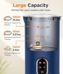Spacekey Milk Frother, 4-in-1 Milk Frother and Steamer, Auto Shut-off Hot & Cold Foam Maker with Mute Mode, Temperature Control Electric Milk Frother for Coffee, Latte, Cappuccino, Macchiatos