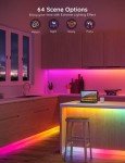 Govee 65.6ft RGBIC LED Strip Lights, Color Changing LED Strips, App Control via Bluetooth, Smart Segmented Control, Multiple Scenes, Enhanced Music Sync LED Lights for Bedroom, Christmas (2 X 32.8ft)