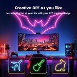 Neon Rope Lights, JIAMEI 50FT RGB LED Strip Lights, App Control, IR Remote, Music Syncing, Outdoor IP67 Waterproof, Flexible Neon Strip Lights Cuttable for Bedroom, Gaming, Party, Outdoors Decor
