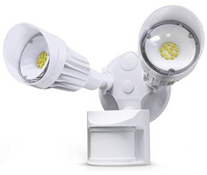 JJC LED Security Lights,Motion Sensor Flood Light Outdoor Fixture,3000LM 27.5W(120W Equiv.),IP65 Waterproof,5000K Daylight White ETL Listed Outdoor Lighting White (Not Solar Powered)