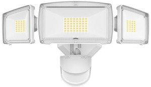 HGGH LED Security Motion Sensor Outdoor Lights,3 Head Motion Detection Outdoor Lights 6000K IP65 Waterproof,38W 4200LM Flood Lights Outdoor Motion Sensor Lights for Yard Garage Porch House