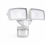 LEPOWER LED Motion Sensor Security Lights Outdoor, 30W 3200LM, 5500K, IP65 Waterproof, 2 Head Motion Detector Flood Light for Garage, Yard, Porch, White (NOT Solar Powered)