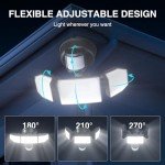 Abovizo 85W LED Security Lights Motion Sensor Light Outdoor, 8500LM, 6500K, IP65 Waterproof, 3 Head Motion Detected Flood Light for Garage, Yard, Porch (Black)