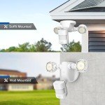 SANSI Upgraded 25W Motion Sensor Outdoor Light 3000LM Flood Lights Outdoor, 5000K Dusk to Dawn Security Light, 4 Modes, 320°Wide Angle Illumination Super Bright for Garage Yard Patio Wired Not Solar