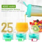 UPMSX Portable Blender for Smoothies, 21 Oz Mini Blender with 6 Blades, BPA Free Personal Blender for Shakes and Smoothies, USB Rechargeable Portable Blender Fruit Veggie for Home, Office, Camping