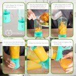 UPMSX Portable Blender for Smoothies, 21 Oz Mini Blender with 6 Blades, BPA Free Personal Blender for Shakes and Smoothies, USB Rechargeable Portable Blender Fruit Veggie for Home, Office, Camping