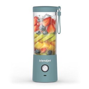BlendJet Portable Blender for Smoothies & Shakes - 16oz BlendJet 2 Cordless Personal & Small Blender, USB-C Rechargeable, Self Cleaning - Quiet Mini Travel Blender with Stainless Steel Blade (Glacier)