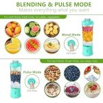 UPMSX Portable Blender for Smoothies, 21 Oz Mini Blender with 6 Blades, BPA Free Personal Blender for Shakes and Smoothies, USB Rechargeable Portable Blender Fruit Veggie for Home, Office, Camping
