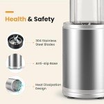 Suavo Smoothie Blender 1300W Blenders for Kitchen Portable Personal Blender for Shakes and Smoothies with 2 * 27Oz To-Go Cups & Lids Smoothie Maker Countertop Mixer Blender