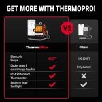 ThermoPro TP904 450 ft Wireless Meat Thermometer with 2 Probes, Meat Thermometer Digital Wireless for BBQ Oven, Bluetooth Meat Thermometer for Cooking, Smoker Thermometer for Chicken Steaks Poultry