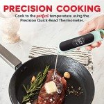 Dash Precision Quick-Read Meat Thermometer - Waterproof Kitchen and Outdoor Food Cooking Thermometer with Digital LCD Display - BBQ, Chicken, Seafood, Steak, Turkey, & Other Meat, Batteries Included