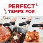 Dash Precision Quick-Read Meat Thermometer - Waterproof Kitchen and Outdoor Food Cooking Thermometer with Digital LCD Display - BBQ, Chicken, Seafood, Steak, Turkey, & Other Meat, Batteries Included