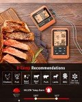 ThermoPro TP826 500FT Wireless Meat Thermometer, Dual Meat Probe Cooking Thermometer with HI/Low Alert, IPX4 Food Grill Thermometer, Outdoor Fryer Accessories for BBQ, Smoker, Oven, Grilling Gifts
