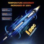 Meat Thermometer Wireless, 800FT WiFi Bluetooth Digital Thermometer with Smart APP, Temp Precise Improved by 100%, Instant Read Food Thermometer with Alerts for Oven Smoker BBQ Grill