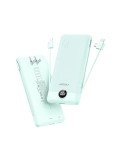 VEGER Portable Charger for iPhone with Built in Cables and Wall Plug, 10000mah Slim Fast Charging USB C Power Bank, Travel Essential Battery Pack Compatible with iPhone, iPad, Samsung etc(Green)