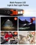 Sudrov Solar Charger Power Bank, 42800mAh Wireless Portable Charger with USB-C in/Output, QC3.0 Fast Charging 15W 4 Ports Outdoor Battery Pack Built-in Dual Led Flashlights for iPhone Samsung etc