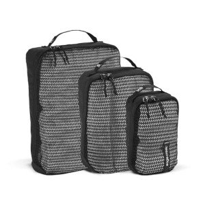 Eagle Creek Pack-It Reveal Packing Cubes Set XS/S/M - Durable, Ultra-Lightweight, Water-Resistant Ripstop Fabric Suitcase Organizers with Mesh Windows, Black