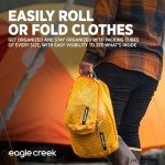 Eagle Creek Pack-It Reveal Packing Cubes Set XS/S/M - Durable, Ultra-Lightweight, Water-Resistant Ripstop Fabric Suitcase Organizers with Mesh Windows, Black