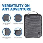 Eagle Creek Pack-It Reveal Packing Cubes Set XS/S/M - Durable, Ultra-Lightweight, Water-Resistant Ripstop Fabric Suitcase Organizers with Mesh Windows, Black