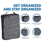 Eagle Creek Pack-It Reveal Packing Cubes Set XS/S/M - Durable, Ultra-Lightweight, Water-Resistant Ripstop Fabric Suitcase Organizers with Mesh Windows, Black
