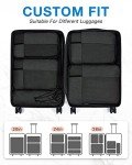 BAGSMART Compression Packing Cubes for Travel, 6 Set Travel Packing Cubes for Carry on Suitcases, Compression Travel Cubes & Suitcase Organizer for Packing with Shoe Bag Black