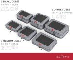 LeanTravel Compression Packing Cubes for Travel Organizers with Double Zipper (6-Pack (2L+2M+2S), Grey)