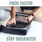 Aerotrunk Compression Packing Cubes for Travel - Luggage Organizer Bags - Double Zipper Packing Cubes for Suitcases (4-Pack, Olive Green)