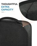 BAGSMART Compression Packing Cubes for Travel, 6 Set Travel Packing Cubes for Carry on Suitcases, Compression Travel Cubes & Suitcase Organizer for Packing with Shoe Bag Black