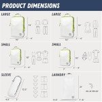 TRIPPED Travel Gear Compression Packing Cubes for Travel - Luggage and Backpack Organizer Packaging Cubes for Clothes (White and Green, 6 Piece Set)