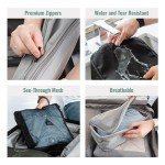 Aerotrunk Compression Packing Cubes for Travel - Luggage Organizer Bags - Double Zipper Packing Cubes for Suitcases (4-Pack, Olive Green)