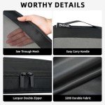BAGAIL 4 Set/6 Set/8 Set Compression Packing Cubes Travel Accessories Expandable Packing Organizers(Black SquareMesh 6 Set)