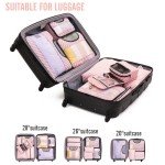 Veken 8 Set Packing Cubes for Suitcases, Travel Essentials for Carry on, Luggage Organizer Bags Set for Travel Accessories in 4 Sizes(Extra Large, Large, Medium, Small)