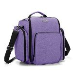 BAFASO Essential Oil Storage with 2 Sheet Labels, Essential Oil Case Holds 72 Bottles (15ml - 30ml), Purple