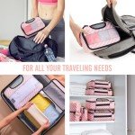Veken 8 Set Packing Cubes for Suitcases, Travel Essentials for Carry on, Luggage Organizer Bags Set for Travel Accessories in 4 Sizes(Extra Large, Large, Medium, Small)