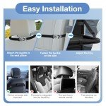 Oneyus Car Backseat Organizer with Table Tray, 9 Storage Pockets Backseat Car Organizer with Tablet Holder, Back seat Organizer for Kids Adult Road Trip Essentials Travel (2Pack)
