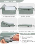 Gonex 8 Set Compression Packing Cubes for Travel, Expandable Mesh Packing Organizer for Travel Accessories, Travel Essentials with Toiletry Bag, Laundry Bag, Shoe Bag, Cable Bag for Suitcases, Gray