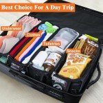 MIAOJIE Hanging Travel Organizer, Carry on Luggage Suitcase Organizer, Travel Essentials Portable Travel Shelves Packing Cube for Travel Cruise Large,Black
