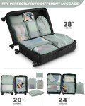 Gonex 8 Set Compression Packing Cubes for Travel, Expandable Mesh Packing Organizer for Travel Accessories, Travel Essentials with Toiletry Bag, Laundry Bag, Shoe Bag, Cable Bag for Suitcases, Gray