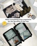 Gonex 8 Set Compression Packing Cubes for Travel, Expandable Mesh Packing Organizer for Travel Accessories, Travel Essentials with Toiletry Bag, Laundry Bag, Shoe Bag, Cable Bag for Suitcases, Gray