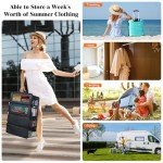 MIAOJIE Hanging Travel Organizer, Carry on Luggage Suitcase Organizer, Travel Essentials Portable Travel Shelves Packing Cube for Travel Cruise Large,Black