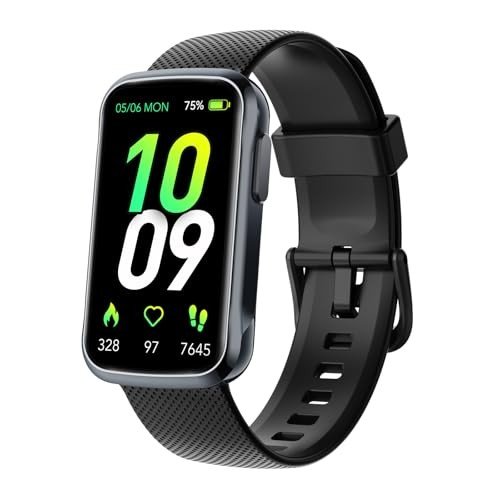 Health Fitness Tracker with 24/7 Heart Rate Sleep Monitor, IP68 Waterproof Activity Trackers and Smartwatches, Step Calorie Counter Fitness Watch for Android/iOS, Pedometer for Women Men(Black)