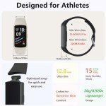 FITVII FINO 2 Slim Fitness Tracker with Blood Pressure, Blood Oxygen, 24/7 Heart Rate & Sleep Tracking, IP68 Waterproof Activity Trackers and Smart Watches with Step Counter, Pedometer for Women Men