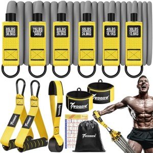 Resistance Bands, 350lbs Heavy Exercise Bands with Handles, Workout Bands Set for Working Out Men, Fitness Weight Bands for Strength Training, Stretching, Slim, Physiotherapy