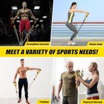 Resistance Bands, 350lbs Heavy Exercise Bands with Handles, Workout Bands Set for Working Out Men, Fitness Weight Bands for Strength Training, Stretching, Slim, Physiotherapy
