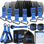 Heavy Exercise Bands Resistance Bands Set for Working Out, 300lbs Fitness Workout Bands with Handles, Door Anchor, Leg Ankle Straps, Home Gym Workout Equipment for Men Strength Training Stretching
